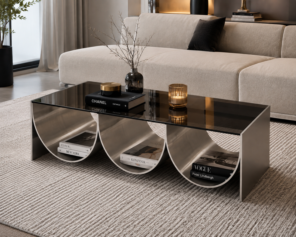 Wave Duo Kitaplık Orta Sehpa