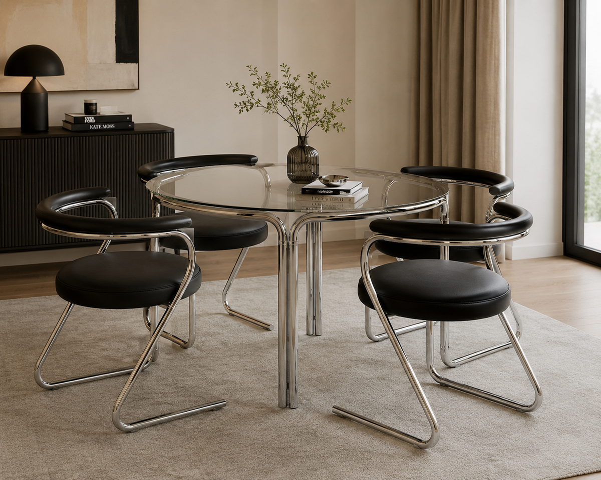 Arc Chair (4’lü) – Krom Sandalye Takımı